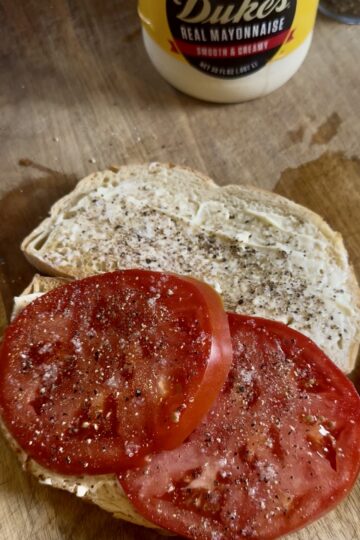 A Southern classic, the tomato sandwich