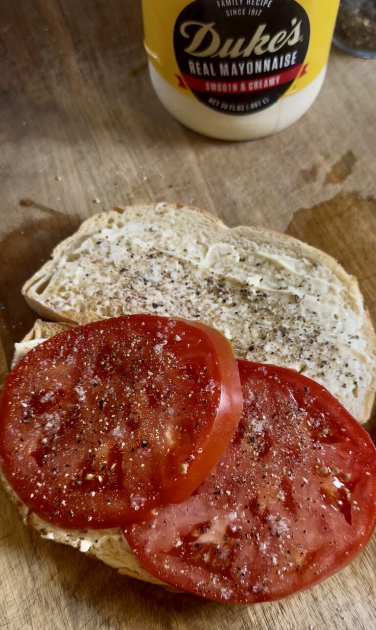 A Southern classic, the tomato sandwich
