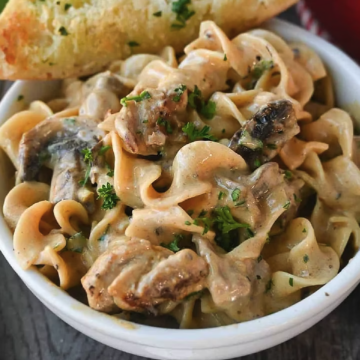 Boursin Chicken Stroganoff