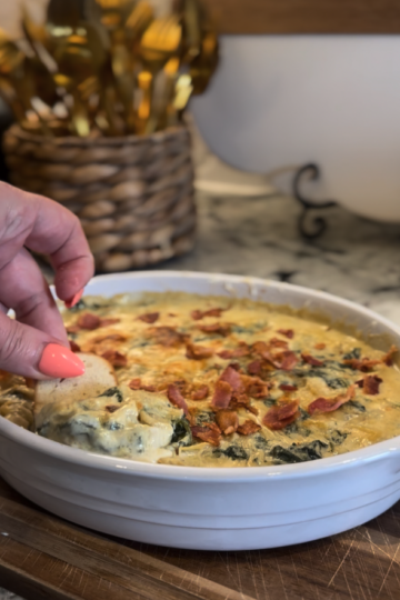 Protein Packed Bacon Artichoke Dip
