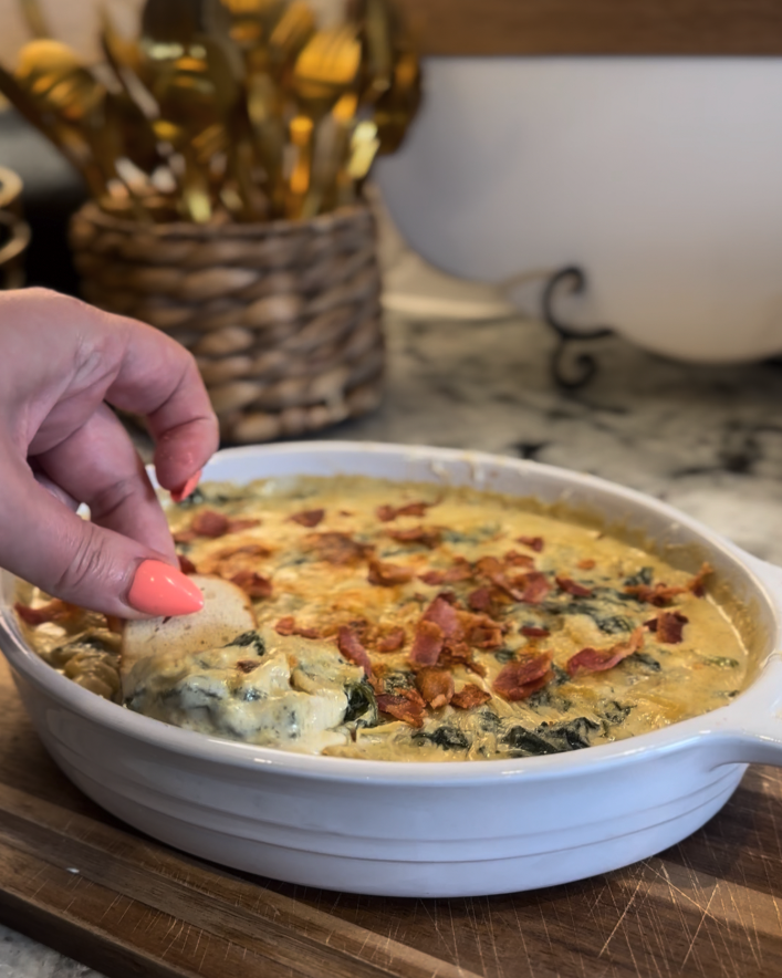 Protein Packed Bacon Artichoke Dip