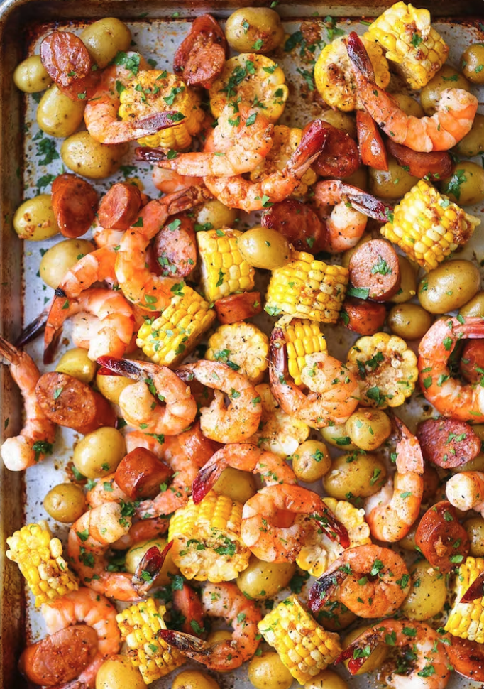 Sheet Pan Shrimp "Boil"