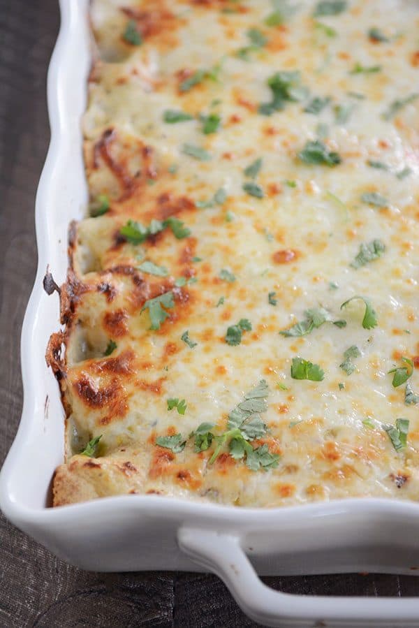 Green Chile Chicken Enchiladas
